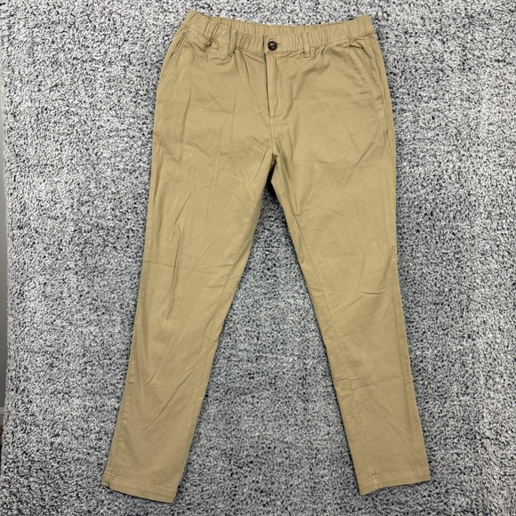 Cove Other - Cove Pants Mens 38x34 Beige Chino Slim Fit Elastic Waist Stretch Casual